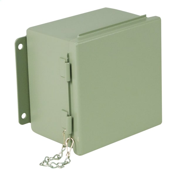 Screw Clamps Electrical Enclosures, 10 in H, 6 in D, 8 in W, 12, Carbon Steel